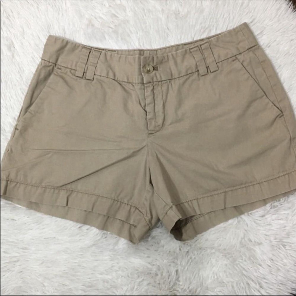 Ann Taylor Loft khaki tan shorts 8” rise size 2